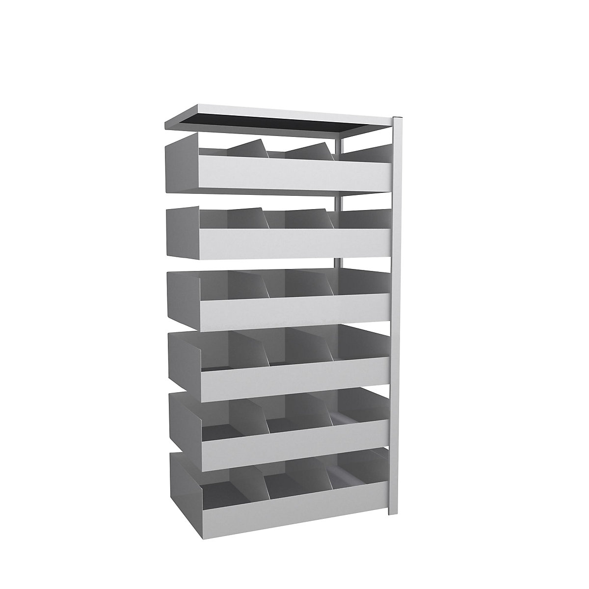 Bulk material shelving unit – hofe, shelf height 2000 mm, extension shelf unit, WxD 1010 x 635 mm
