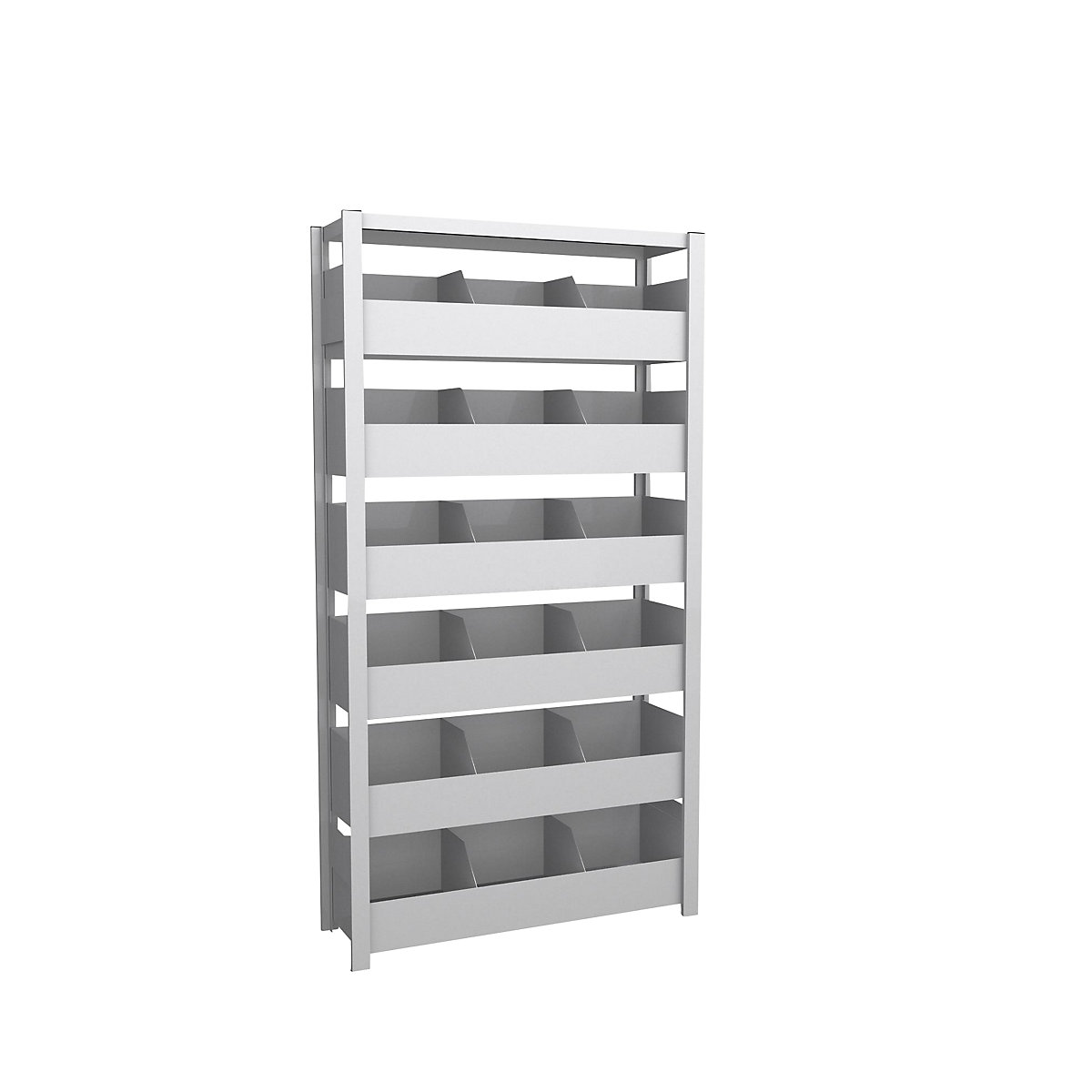 Bulk material shelving unit – hofe, shelf height 2000 mm, standard shelf unit, WxD 1060 x 335 mm