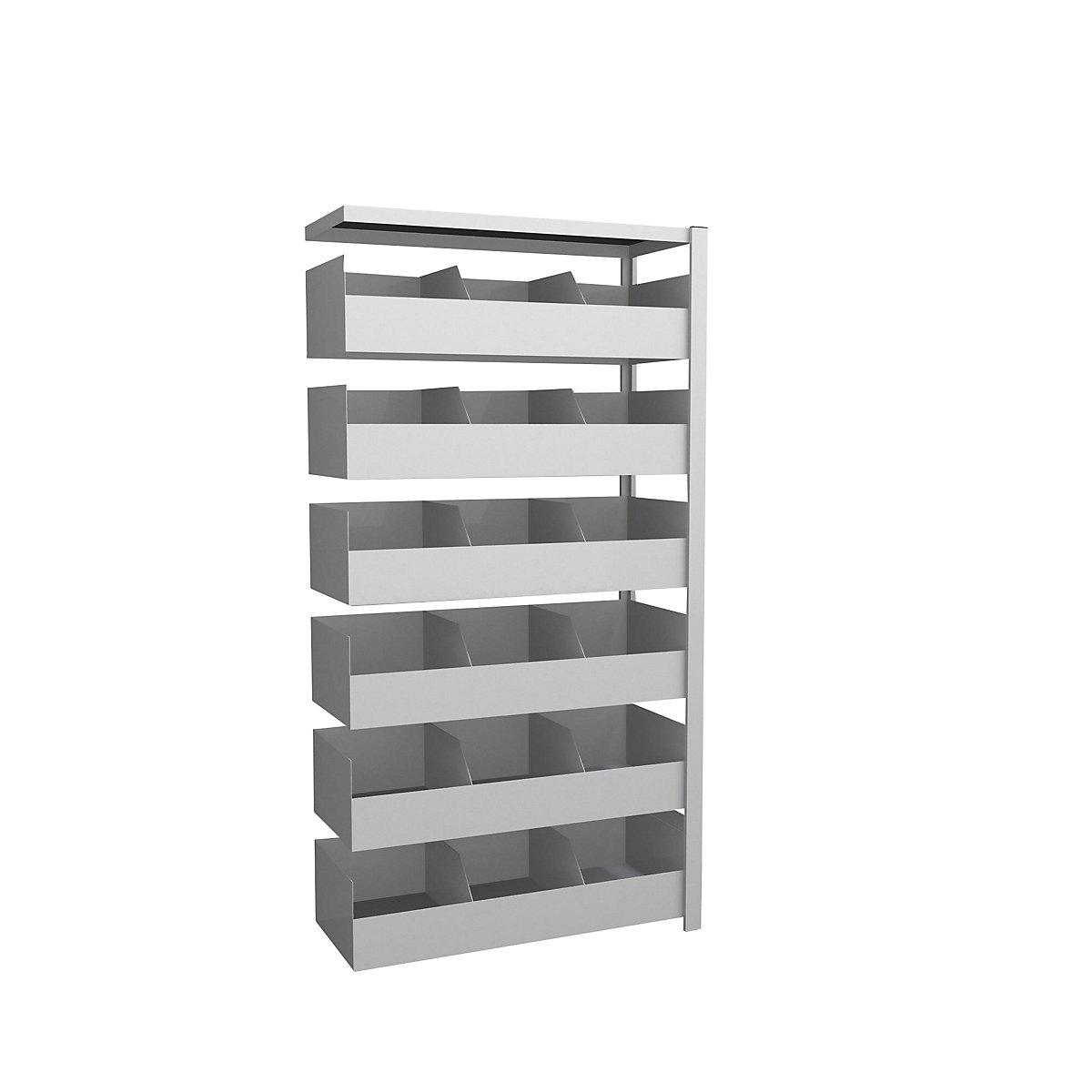 Bulk material shelving unit – hofe, shelf height 2000 mm, extension shelf unit, WxD 1010 x 435 mm