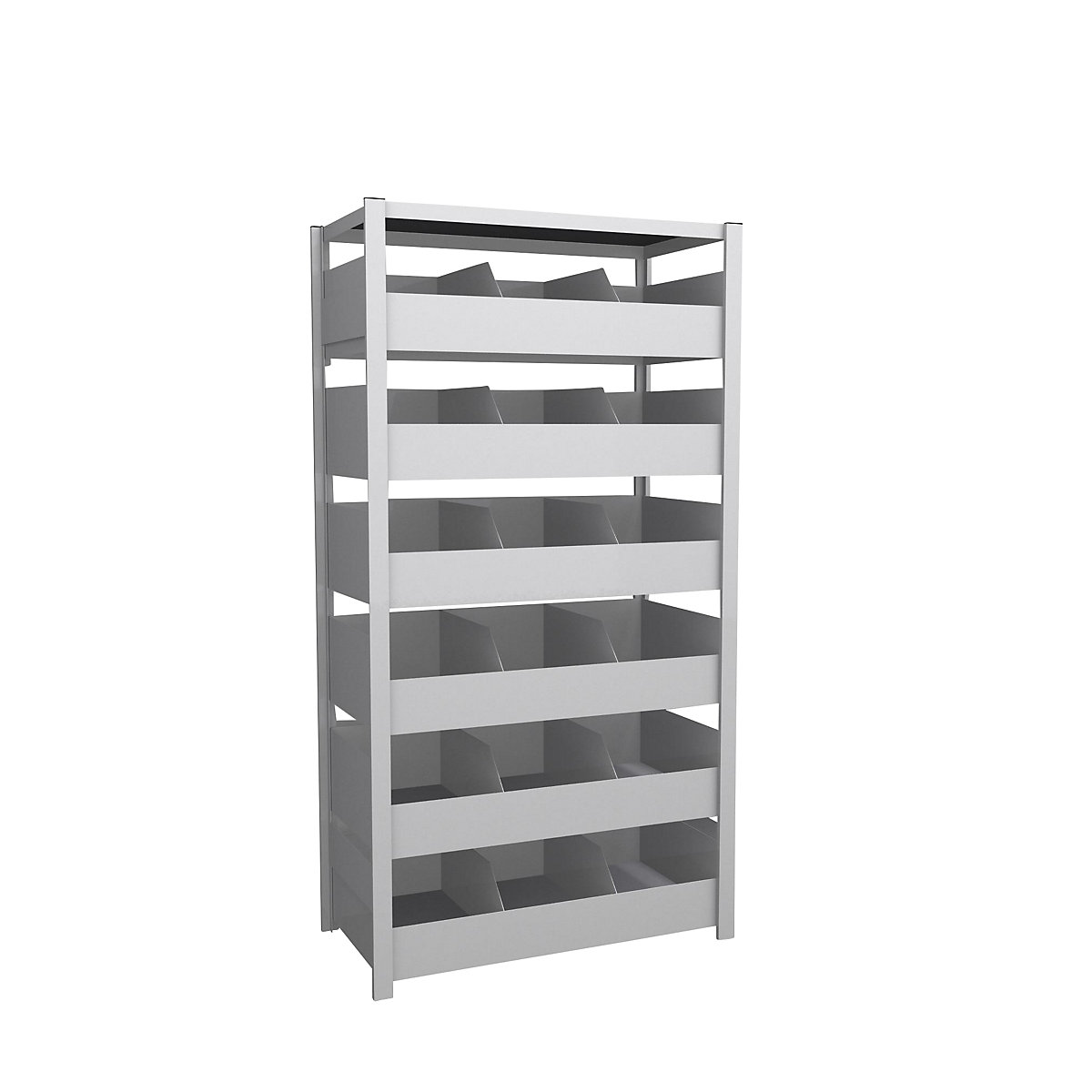 Bulk material shelving unit – hofe, shelf height 2000 mm, standard shelf unit, WxD 1060 x 535 mm
