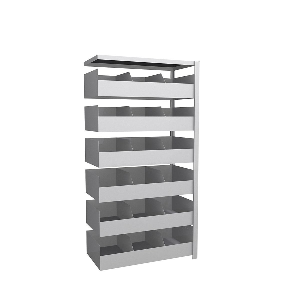 Bulk material shelving unit – hofe, shelf height 2000 mm, extension shelf unit, WxD 1010 x 535 mm