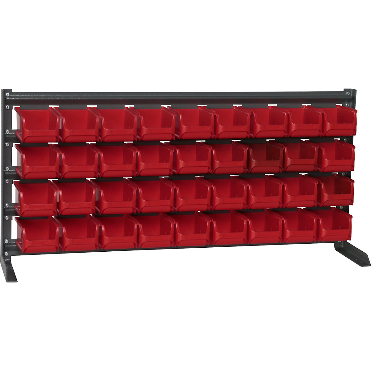 Small parts shelf unit, width 1020 mm: with open fronted storage bins