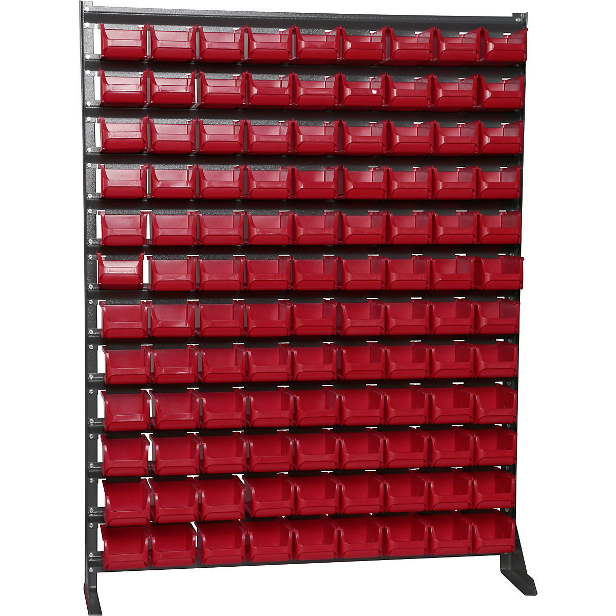 Small parts shelf unit, width 1020 mm, with open fronted storage bins, HxD 1320 x 200 mm-3