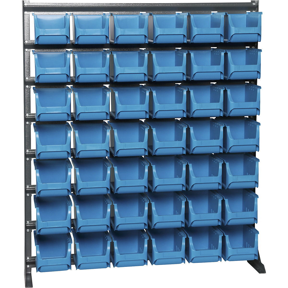 Small parts shelf unit, width 1020 mm, with open fronted storage bins, HxD 1160 x 235 mm-1