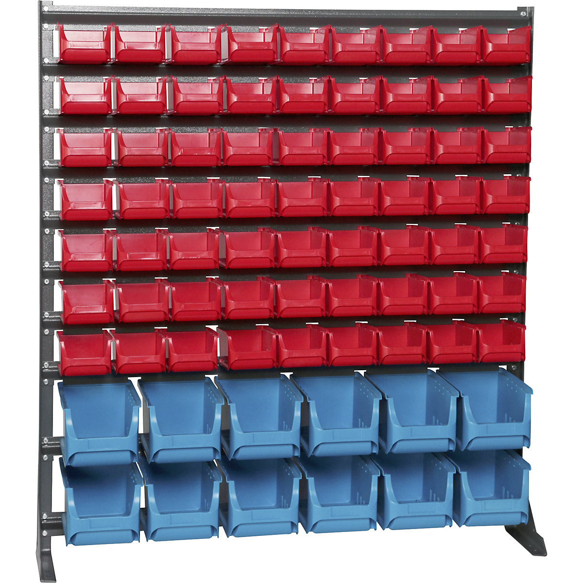 Small parts shelf unit, width 1020 mm, with open fronted storage bins, HxD 1110 x 235 mm-5