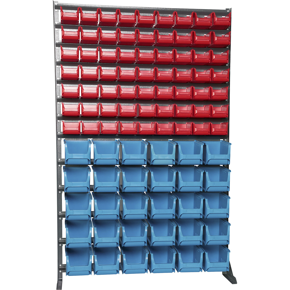 Small parts shelf unit, width 1020 mm, with open fronted storage bins, HxD 1580 x 235 mm-4