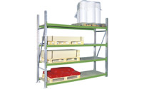 Wide span shelf unit, with chipboard shelves, height 2000 mm