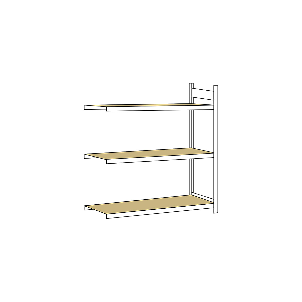 Wide span shelf unit, with moulded chipboard, height 2000 mm – SCHULTE, width 1500 mm, extension shelf unit, depth 800 mm
