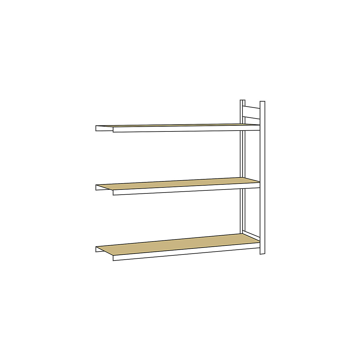 Wide span shelf unit, with moulded chipboard, height 2000 mm – SCHULTE, width 2250 mm, extension shelf unit, depth 500 mm