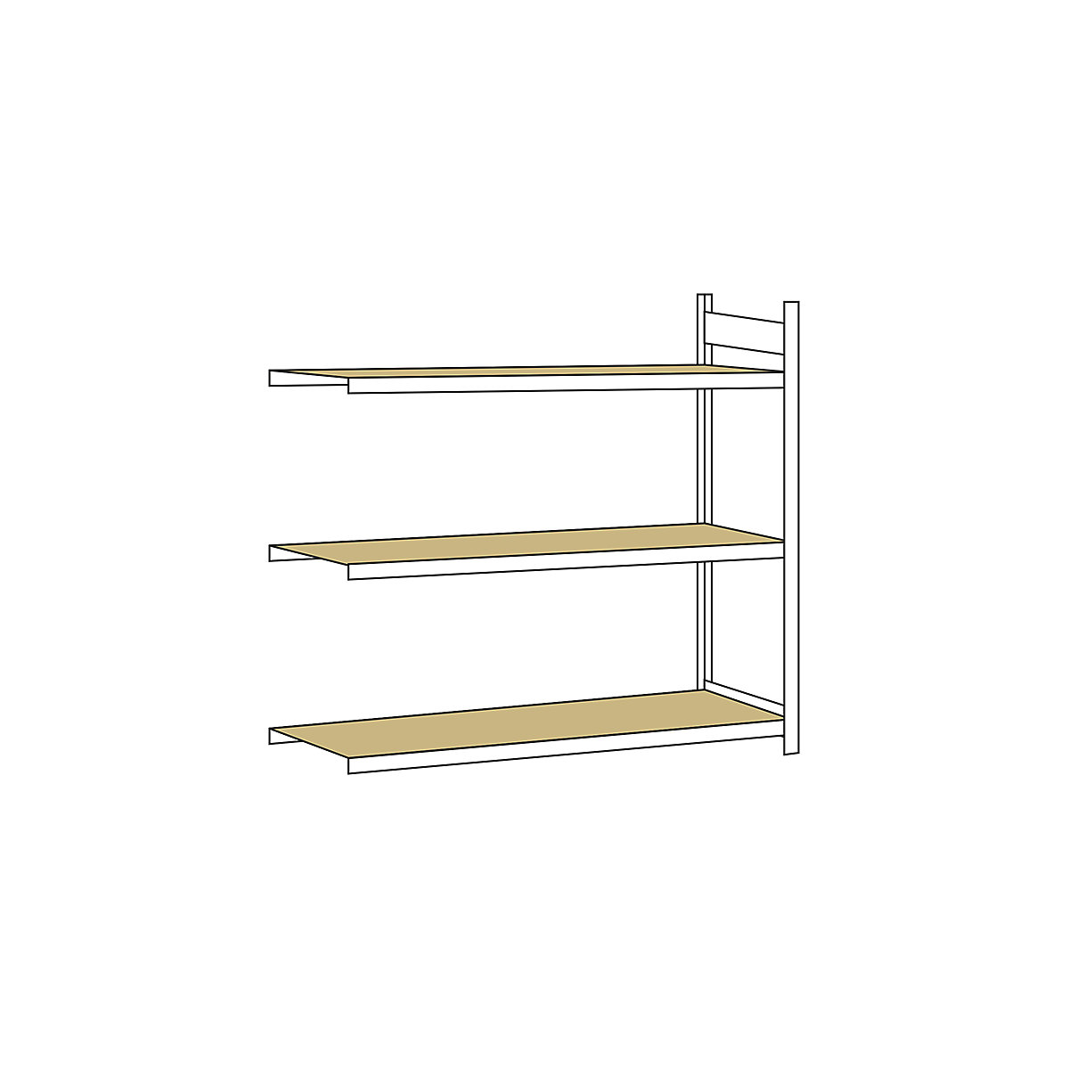 Wide span shelf unit, with moulded chipboard, height 2000 mm – SCHULTE, width 2250 mm, extension shelf unit, depth 800 mm