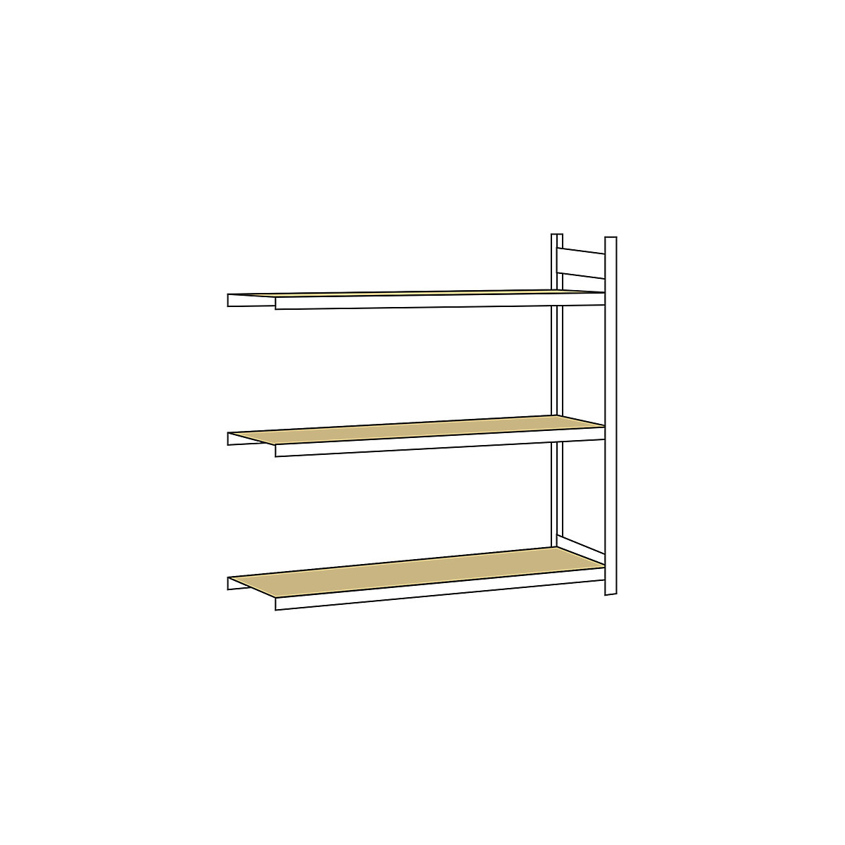 Wide span shelf unit, with moulded chipboard, height 2000 mm – SCHULTE, width 2000 mm, extension shelf unit, depth 600 mm