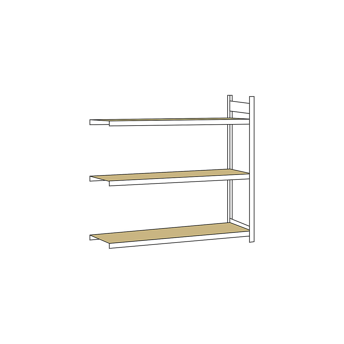 Wide span shelf unit, with moulded chipboard, height 2000 mm – SCHULTE, width 2250 mm, extension shelf unit, depth 600 mm