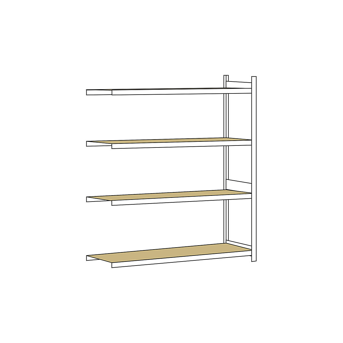 Wide span shelf unit, with moulded chipboard, height 2500 mm – SCHULTE, width 2250 mm, extension shelf unit, depth 800 mm-8