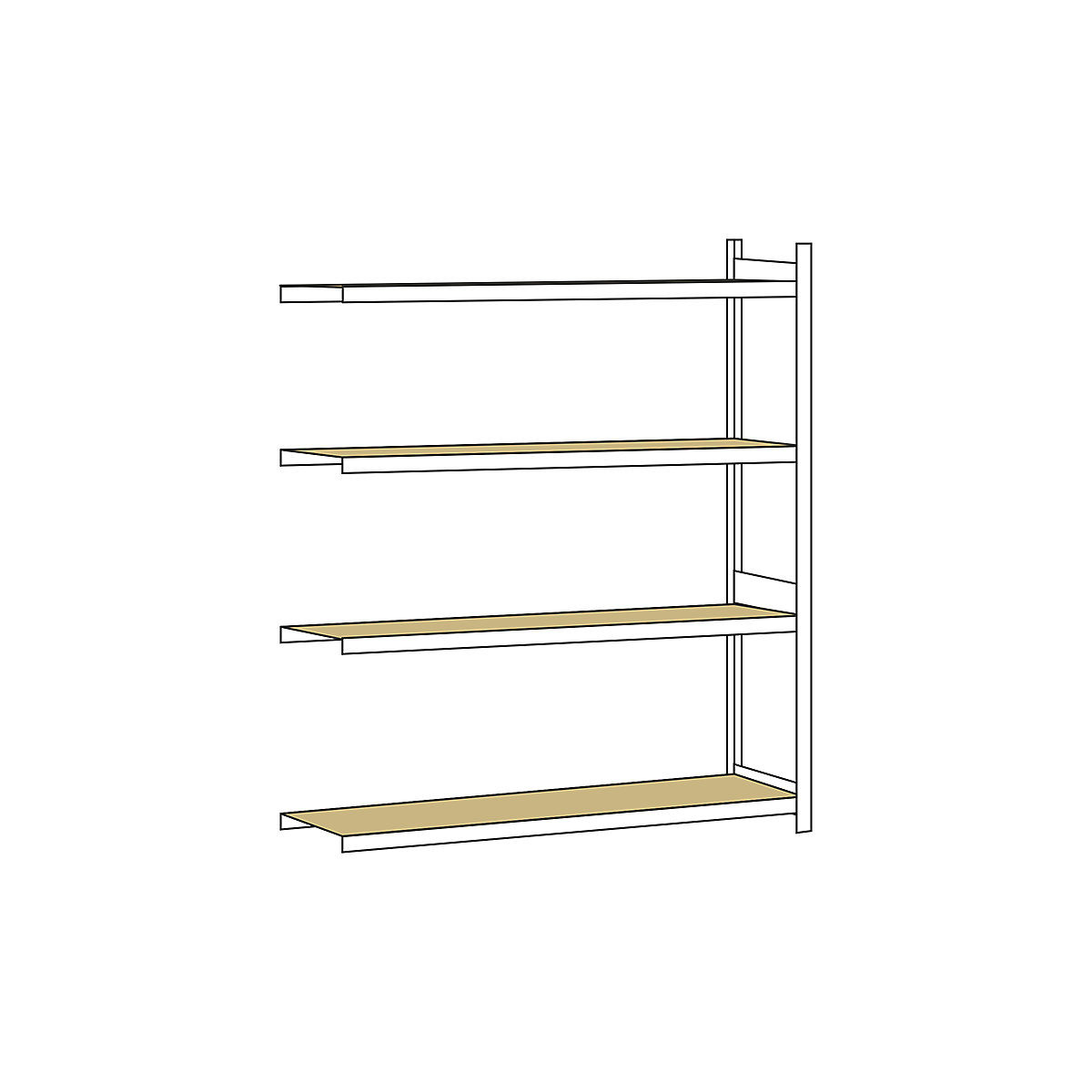 Wide span shelf unit, with moulded chipboard, height 2500 mm – SCHULTE, width  2500 mm, extension shelf unit, depth 600 mm