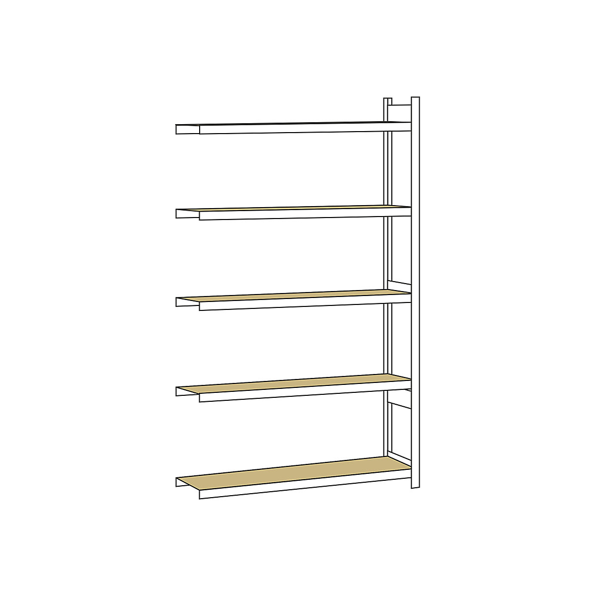 Wide span shelf unit, with moulded chipboard, height 3000 mm – SCHULTE, width 1500 mm, extension shelf unit, depth 400 mm