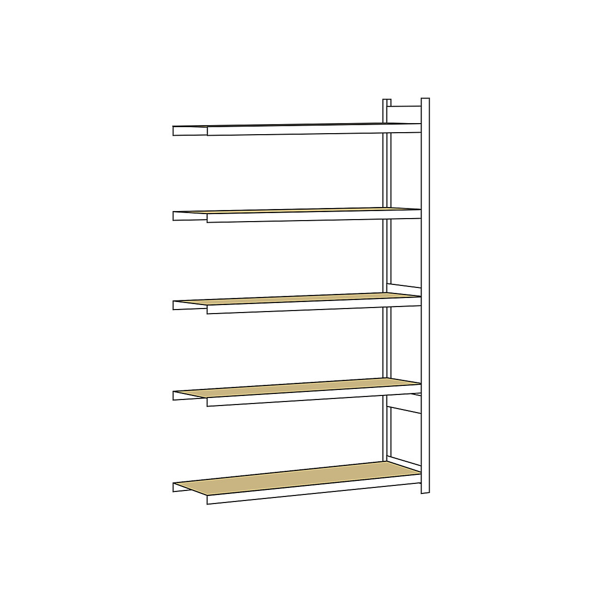 Wide span shelf unit, with moulded chipboard, height 3000 mm – SCHULTE, width 1500 mm, extension shelf unit, depth 600 mm