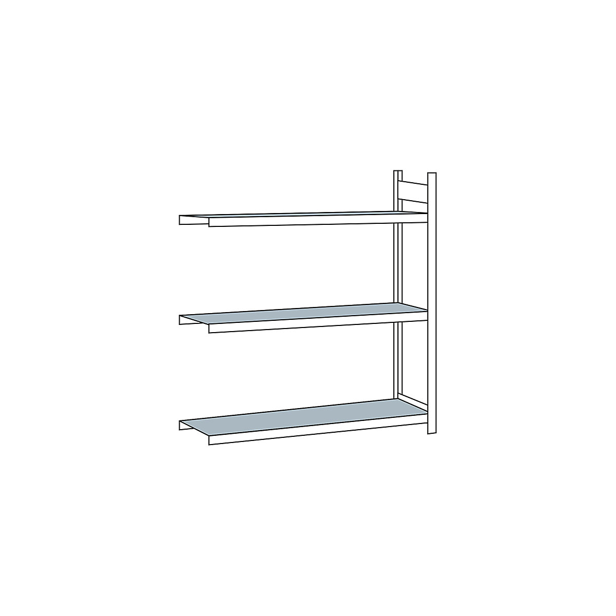 Wide span shelf unit, with steel shelf, height 2000 mm – SCHULTE, width 1500 mm, extension shelf unit, depth 500 mm