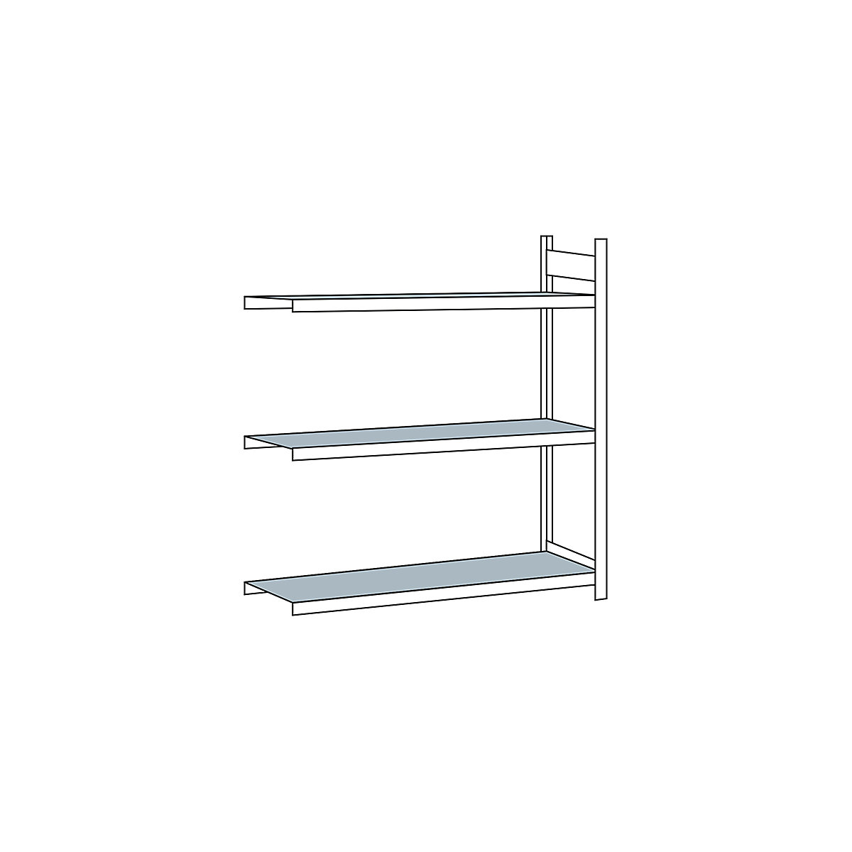 Wide span shelf unit, with steel shelf, height 2000 mm – SCHULTE, width 1500 mm, extension shelf unit, depth 600 mm