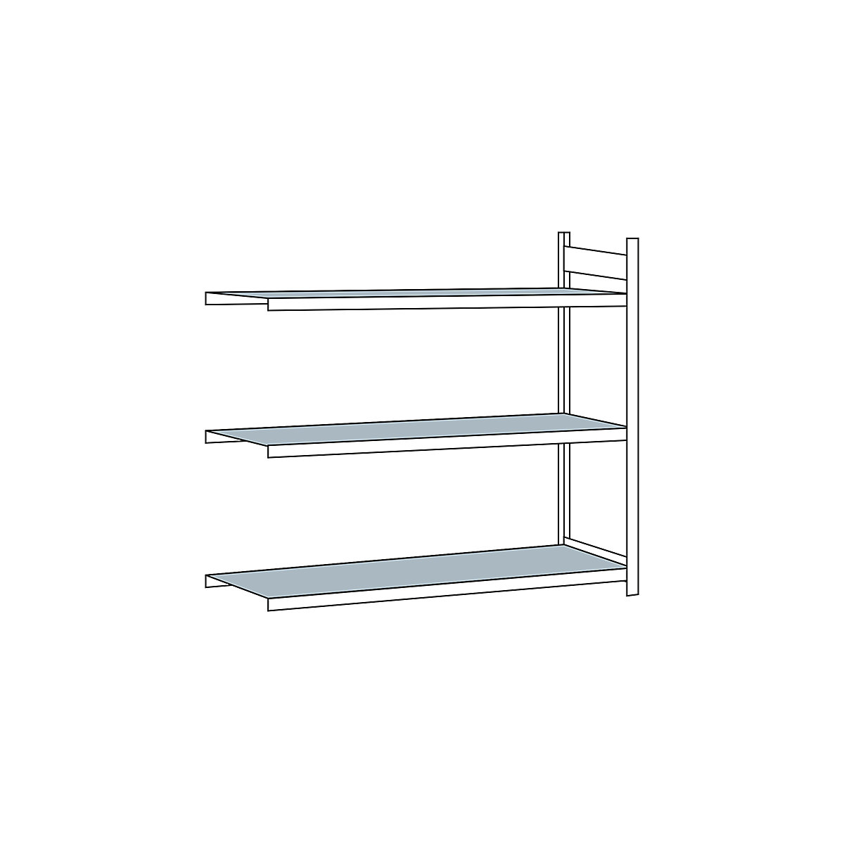Wide span shelf unit, with steel shelf, height 2000 mm – SCHULTE, width 2500 mm, extension shelf unit, depth 800 mm-11