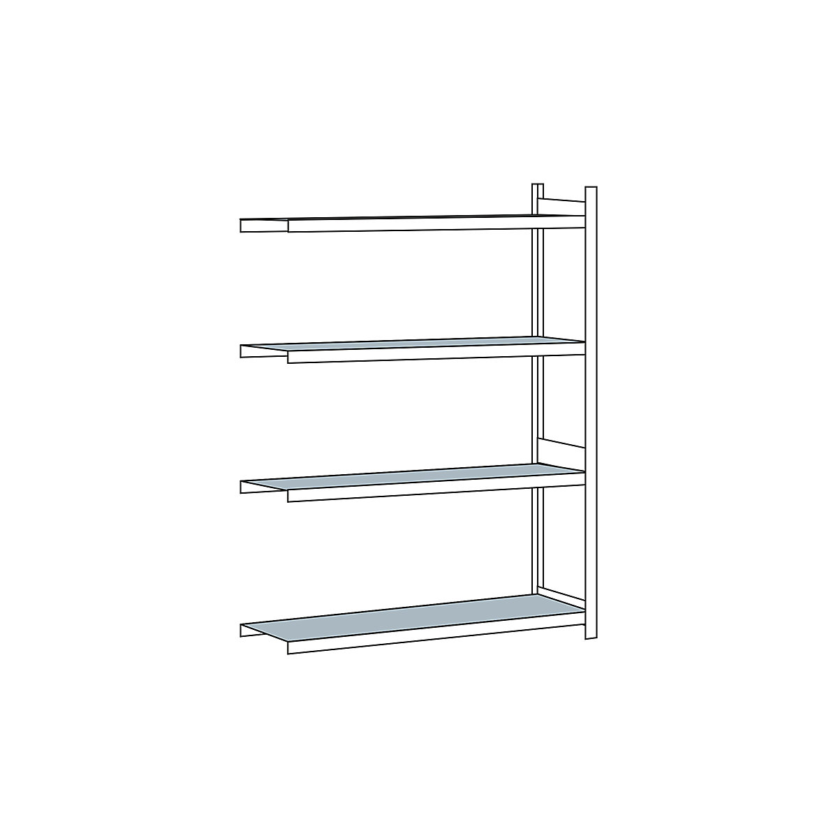 Wide span shelf unit, with steel shelf, height 2500 mm – SCHULTE, width 1500 mm, extension shelf unit, depth 600 mm-4