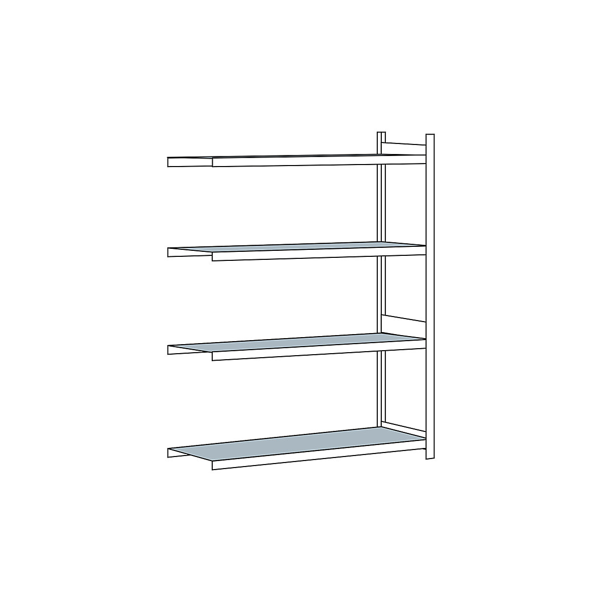 Wide span shelf unit, with steel shelf, height 2500 mm – SCHULTE, width 1500 mm, extension shelf unit, depth 800 mm-9