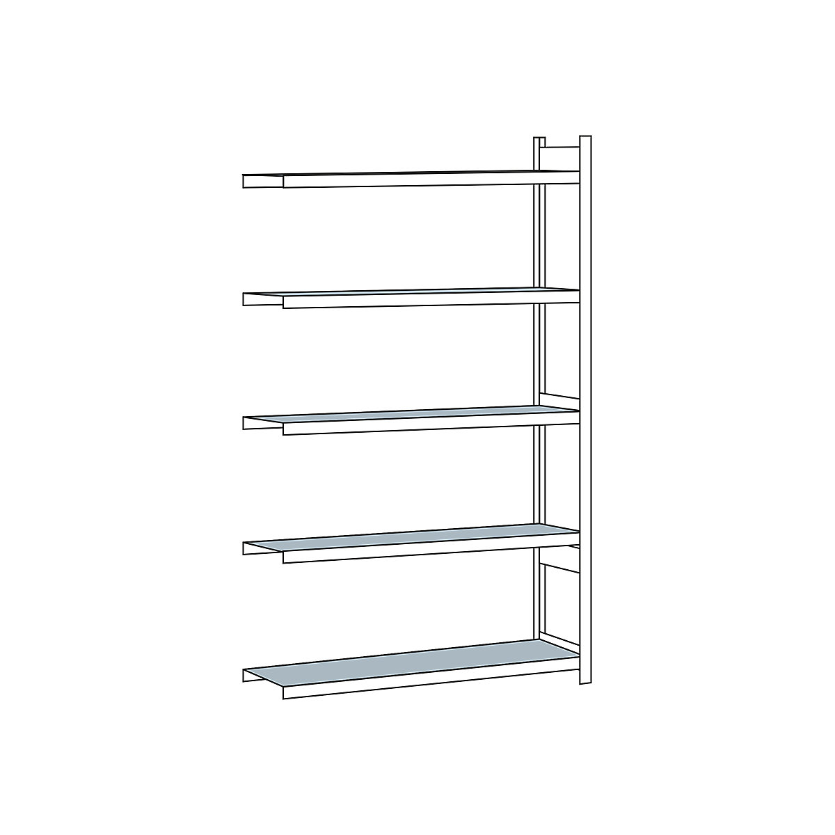 Wide span shelf unit, with steel shelf, height 3000 mm – SCHULTE, width 1500 mm, extension shelf unit, depth 500 mm