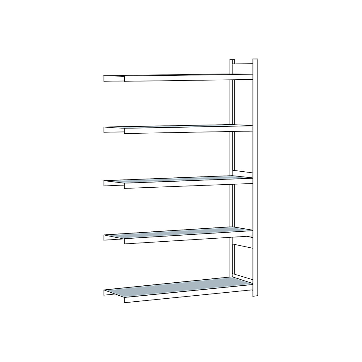 Wide span shelf unit, with steel shelf, height 3000 mm – SCHULTE, width 1500 mm, extension shelf unit, depth 600 mm