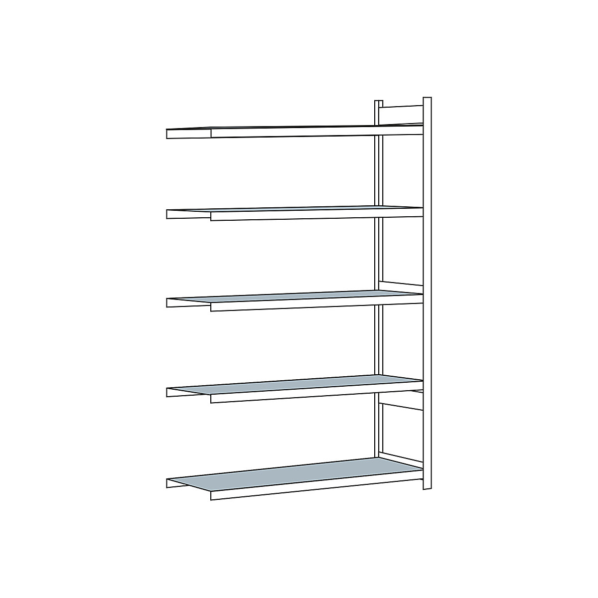 Wide span shelf unit, with steel shelf, height 3000 mm – SCHULTE, width 1500 mm, extension shelf unit, depth 800 mm