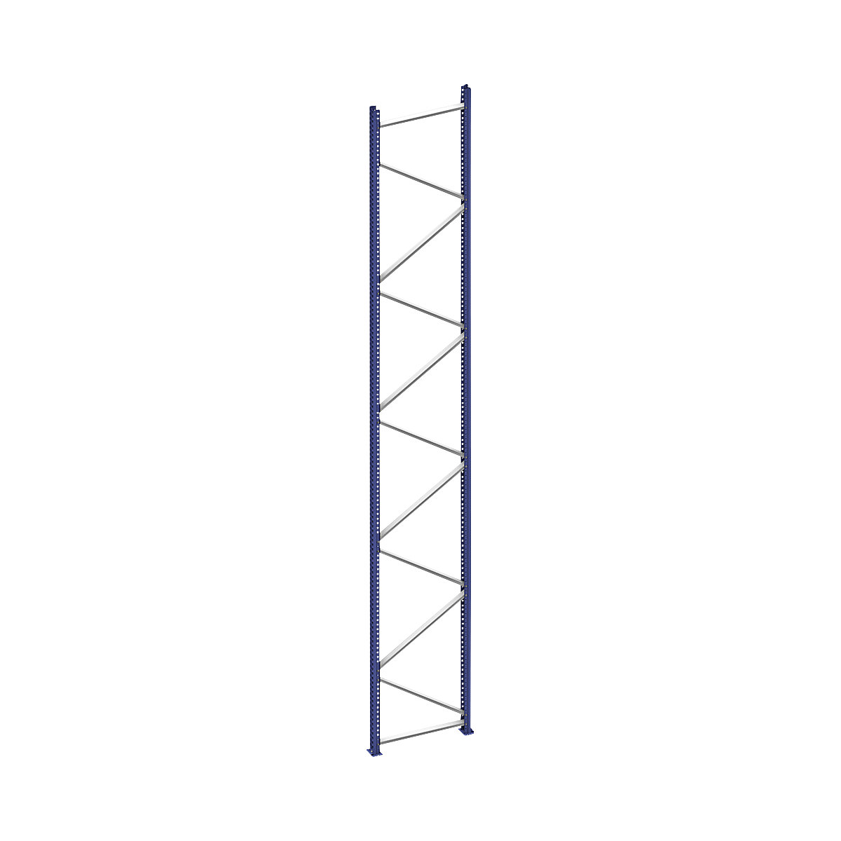 Wide span shelving unit upright frame