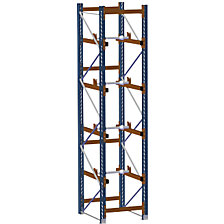 4 drum shafts, Ø 34 mm, max. shelf load 320 kg