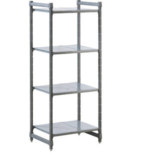 Basic plastic boltless shelving unit system