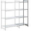 Basic plastic boltless shelving unit system