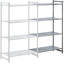 Basic plastic boltless shelving unit system
