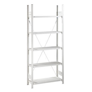 Hygienic boltless shelving unit