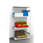 Hygienic boltless shelving unit