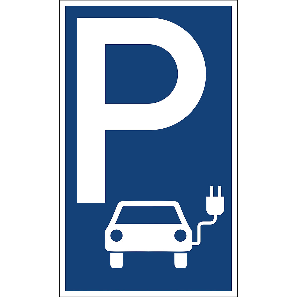 Parkplatzkennzeichen, Kunststoff: P / Elektrofahrzeug