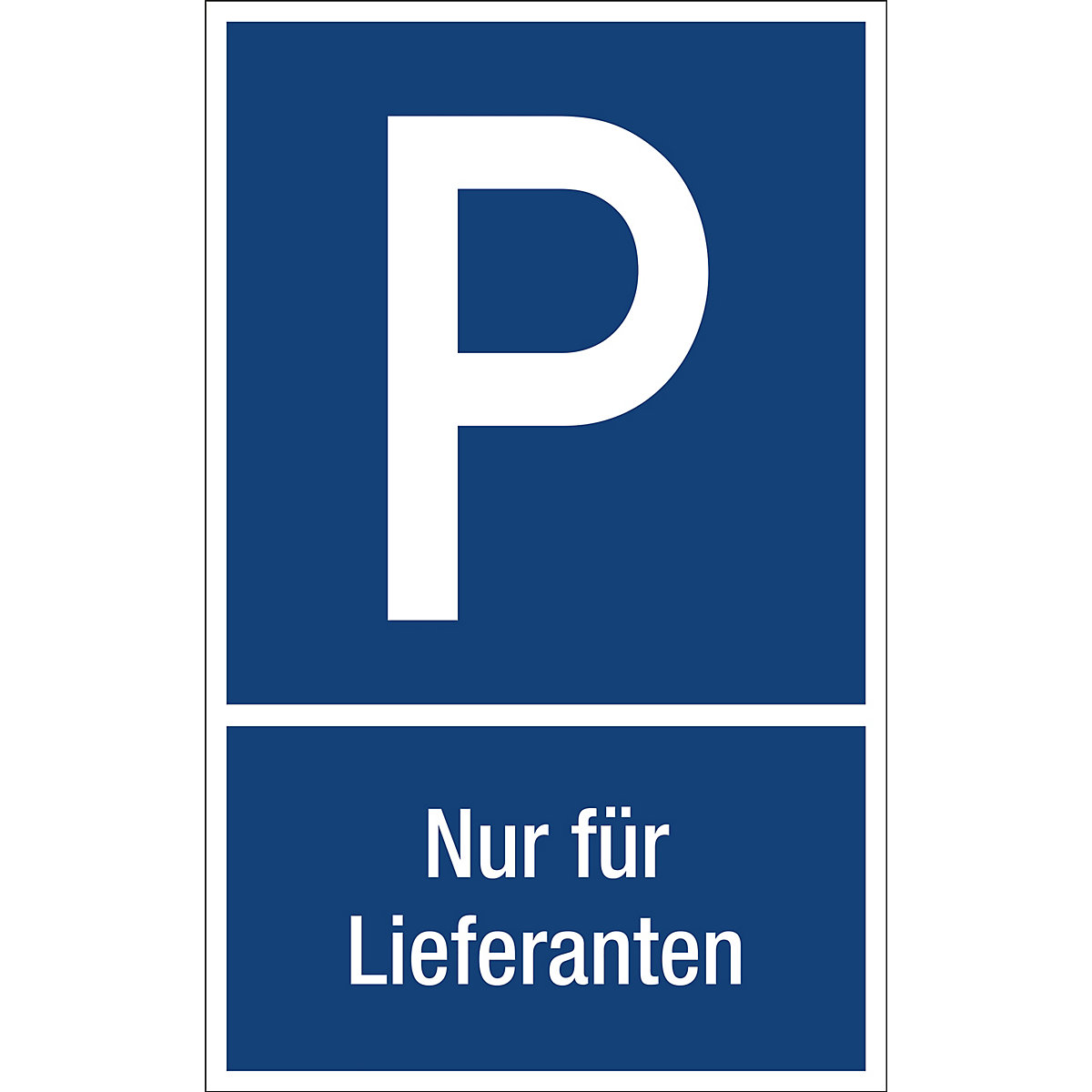 Parkplatzkennzeichen, Kunststoff, P / Nur für Lieferanten, LxH 250 x 400 mm