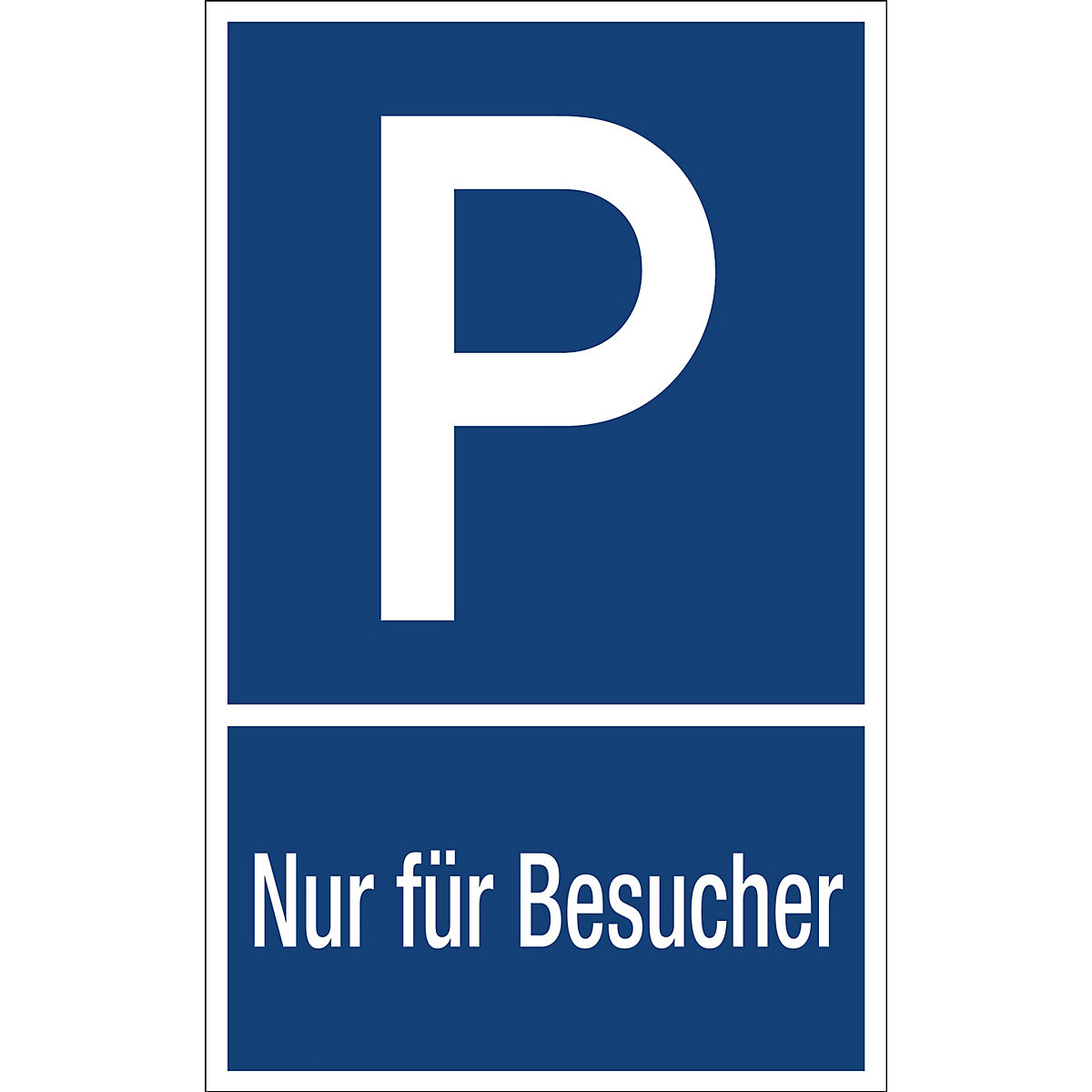 Parkplatzkennzeichen, Kunststoff, P / Nur für Besucher, LxH 250 x 400 mm
