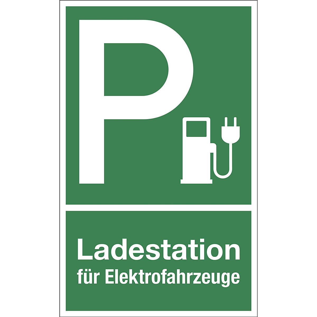 Parkplatzkennzeichen, Kunststoff, P / Ladestation für Elektrofahrzeuge, LxH 250 x 400 mm-2