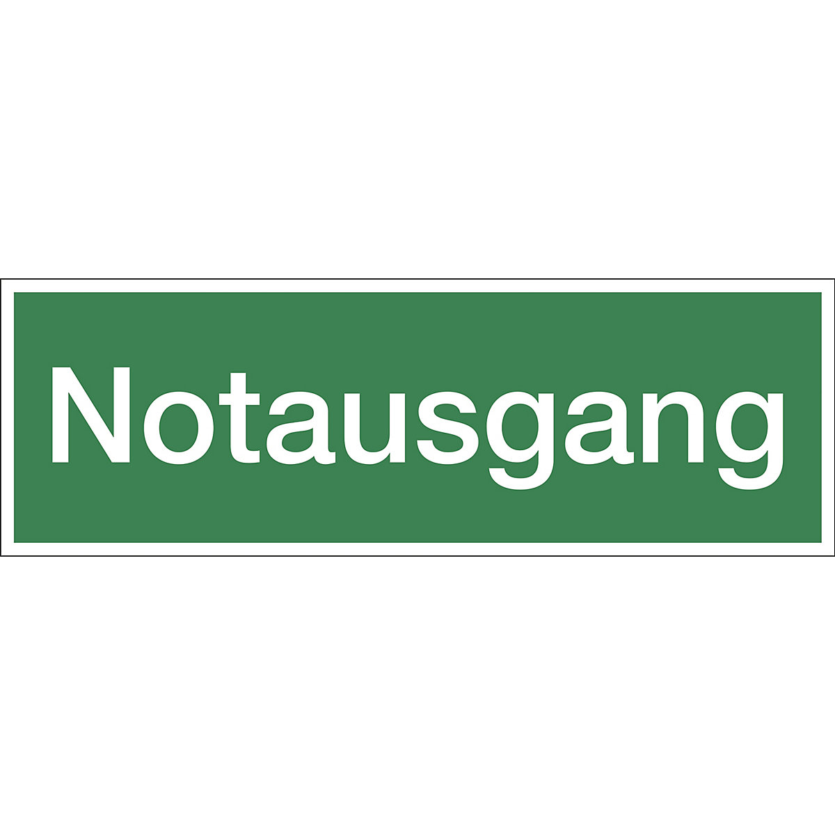 Kombizusatzschild mit Text für Rettungszeichen, Notausgang, Folie, VE 10 Stk, Kunststoff, LxHxT 300 x 100 x 1 mm-6