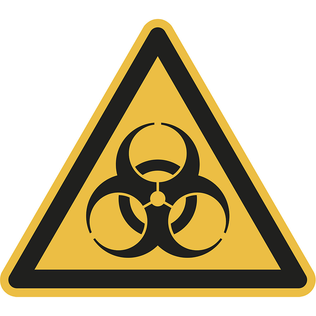 Warnkennzeichen, Warnung vor Biogefährdung, VE 10 Stk, Schenkellänge 200 mm-1