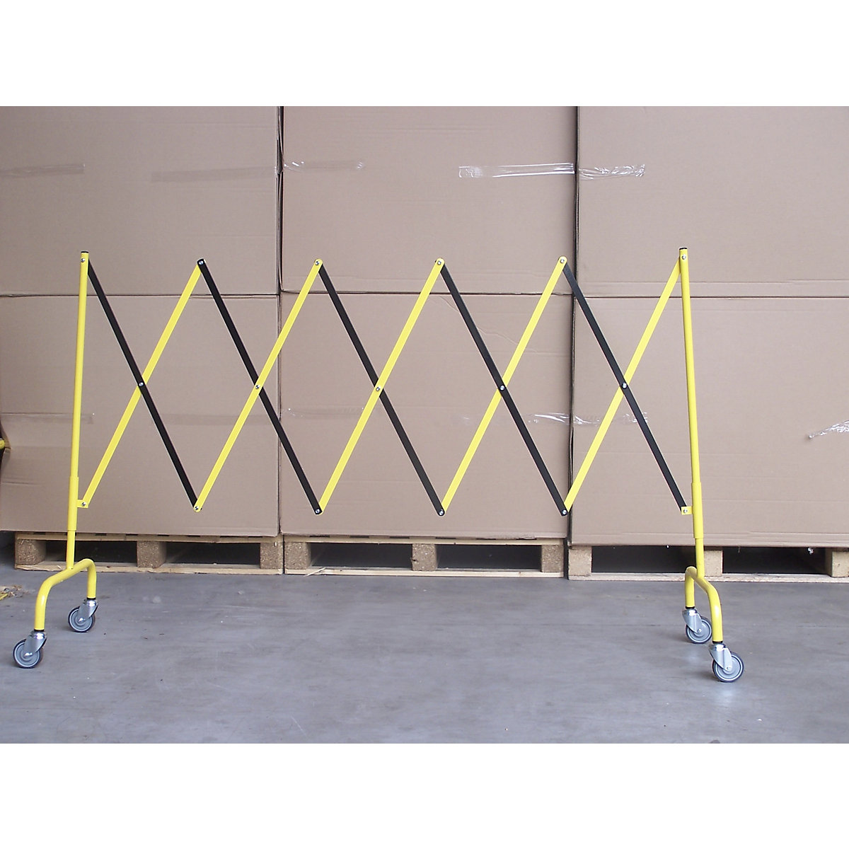 Barrière extensible, sur roulettes – Mottez (Illustration du produit 2)-1