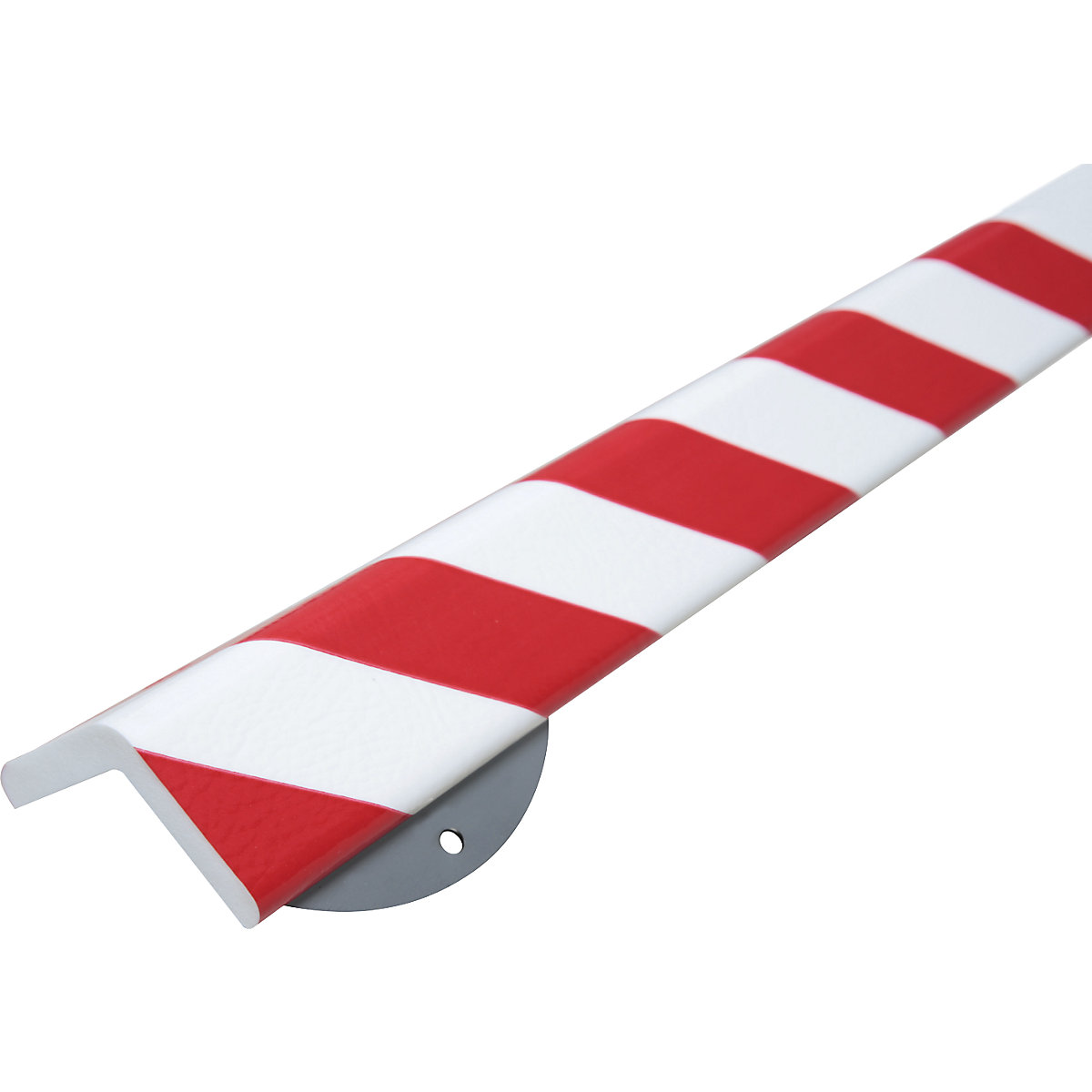 Protection des coins Knuffi® avec rail de montage – SHG, type H+, pièce de 1 m, rouge/blanc