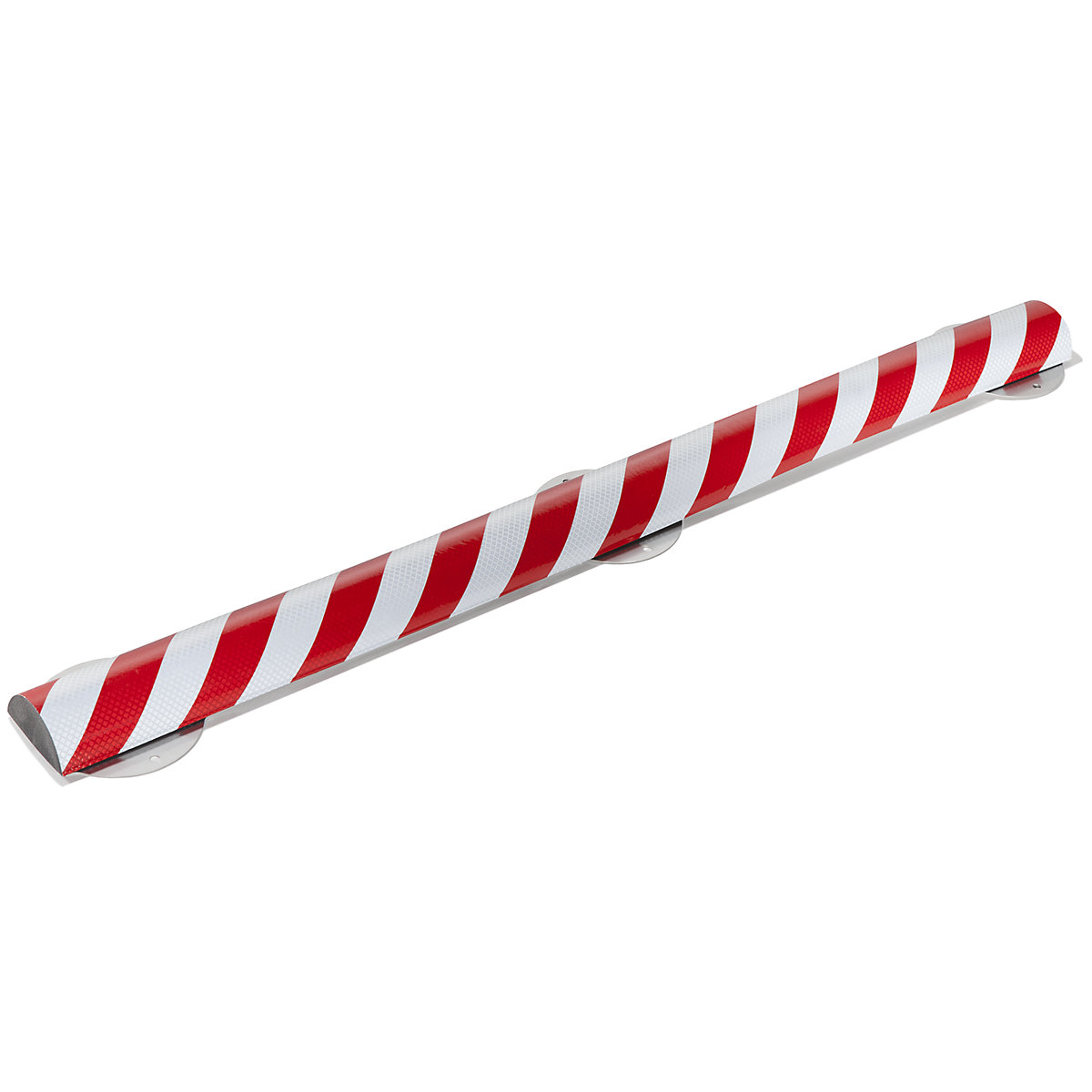 Protection des surfaces Knuffi® avec rail de montage – SHG, type C+, pièce de 1 m, rouge / blanc rétro-réfléchissant