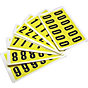 chiffres adhésifs 0 – 9, 10 cartes