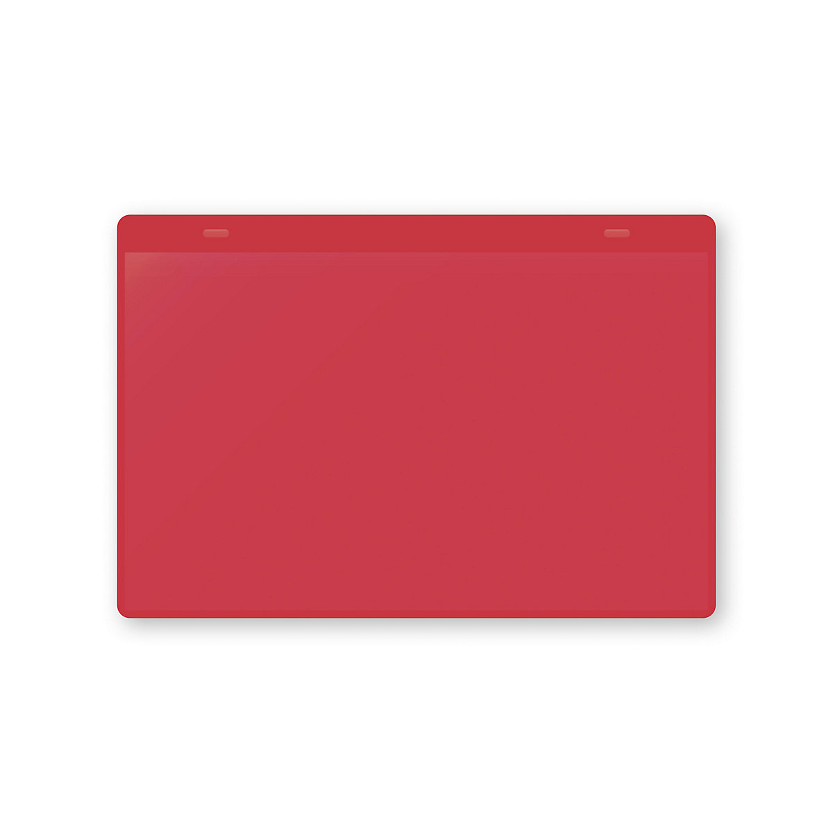 Pochettes magnétiques porte-documents, format A5 à l'horizontale, lot de 10, rouge