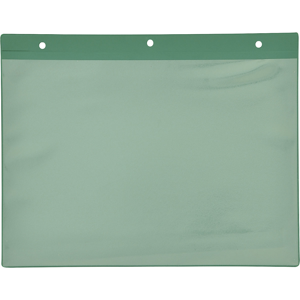 Porte-documents avec trous d'accrochage, format horizontal A4, vert, lot de 50, à partir de 2 lots