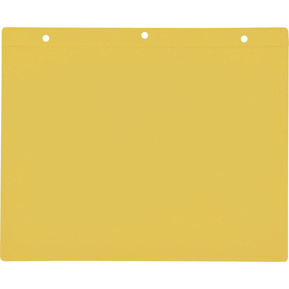 Porte-documents avec trous d'accrochage, format horizontal A5, jaune, lot de 50
