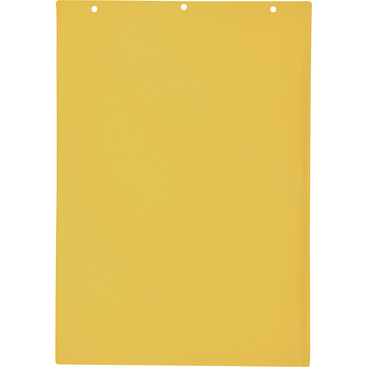 Porte-documents avec trous d'accrochage, format vertical A4, avec cache de protection, jaune, lot de 50