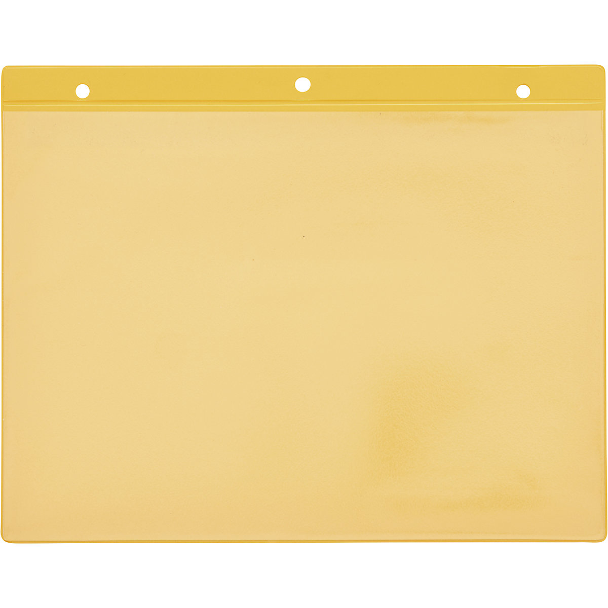 Porte-documents avec trous d'accrochage, format horizontal A4, jaune, lot de 50